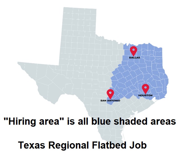 Texas Regional-Flatbed Drivers-Home every Weekend-Up to .65 CPM-FREE HEALTH INSURANCE-No Experience Required-00 Sign on Bonus